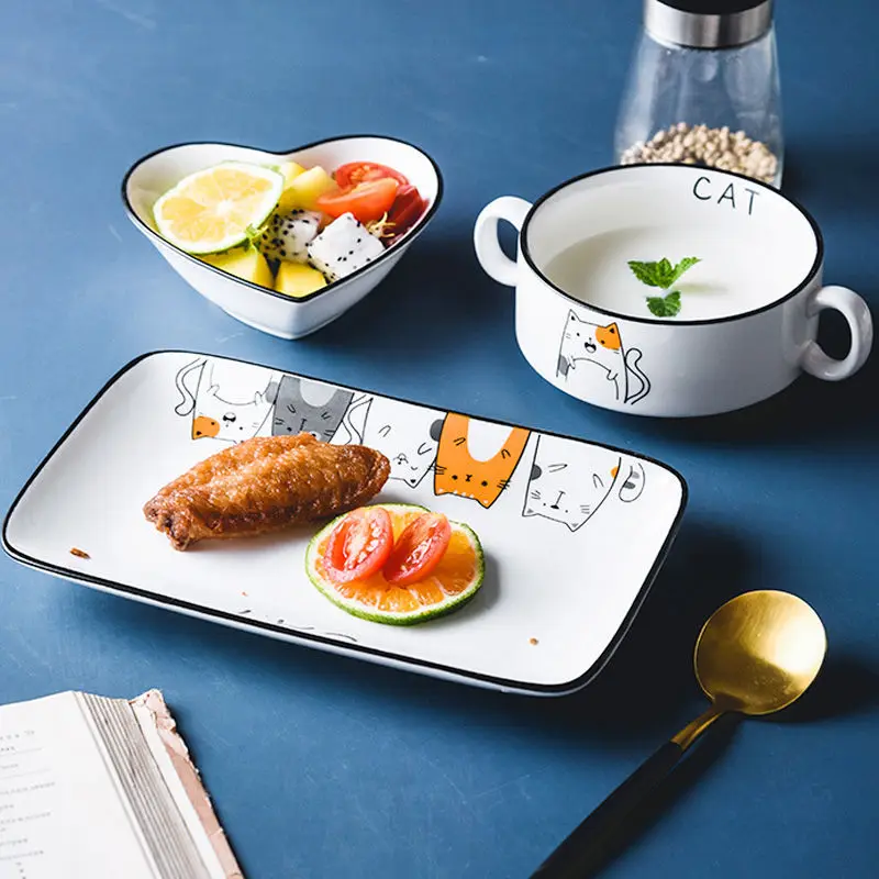 Набор посуды из керамики в скандинавском стиле Ins одноместная посуда для