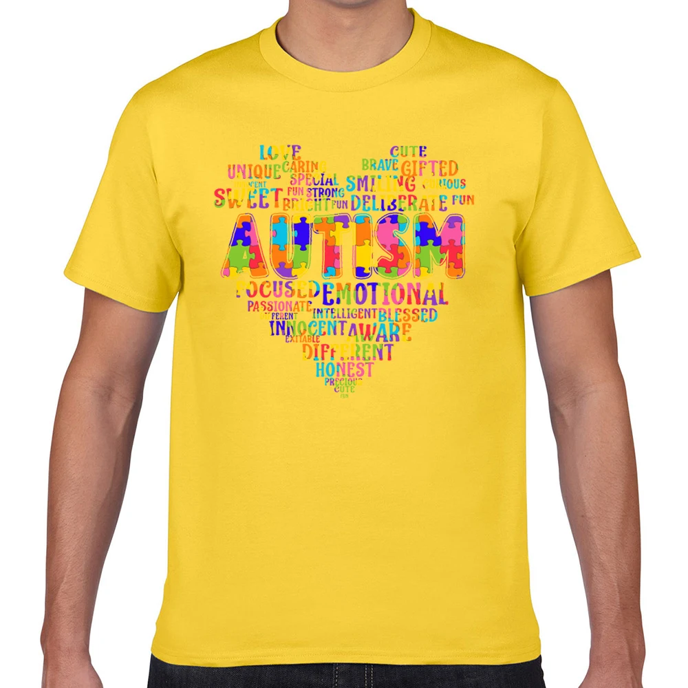 Топы Футболка Для мужчин информации о проблеме аутизма s 2019 аутизм сердце Vogue