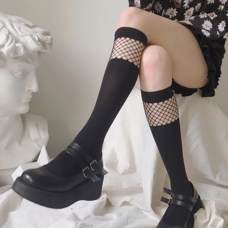 

Sexy Mesh Velvet Leg Socks JK Cosplay Costumes Accessories Uniform Dark Girl Fashion Fishnet Stockings Lolita Anime Cute