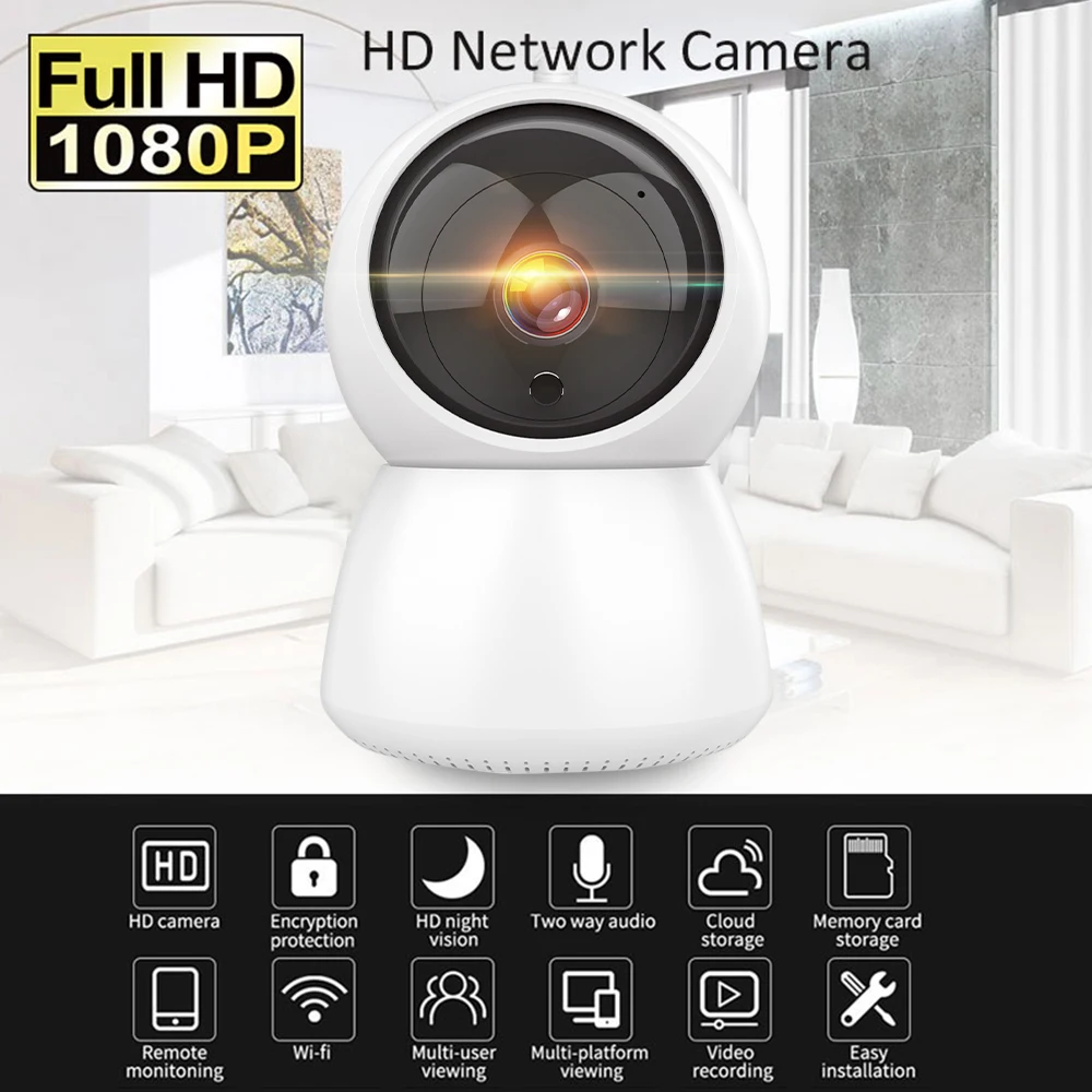 Детский монитор беспроводная WiFi ip камера 1080P HD безопасности ночного видения