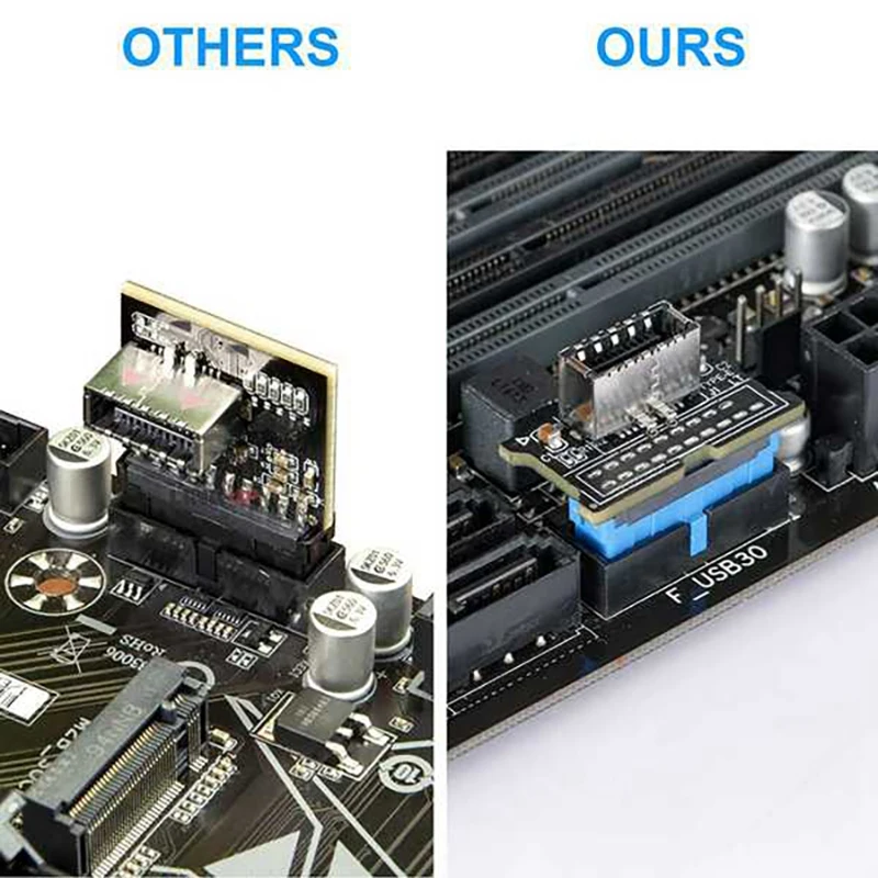 

for Motherboard USB3.0 Front 19Pin to 3.1 TYPE-C Front TYPE-e Interface 20 to 19 Pin Adapter Expansion Card(2 Pcs)