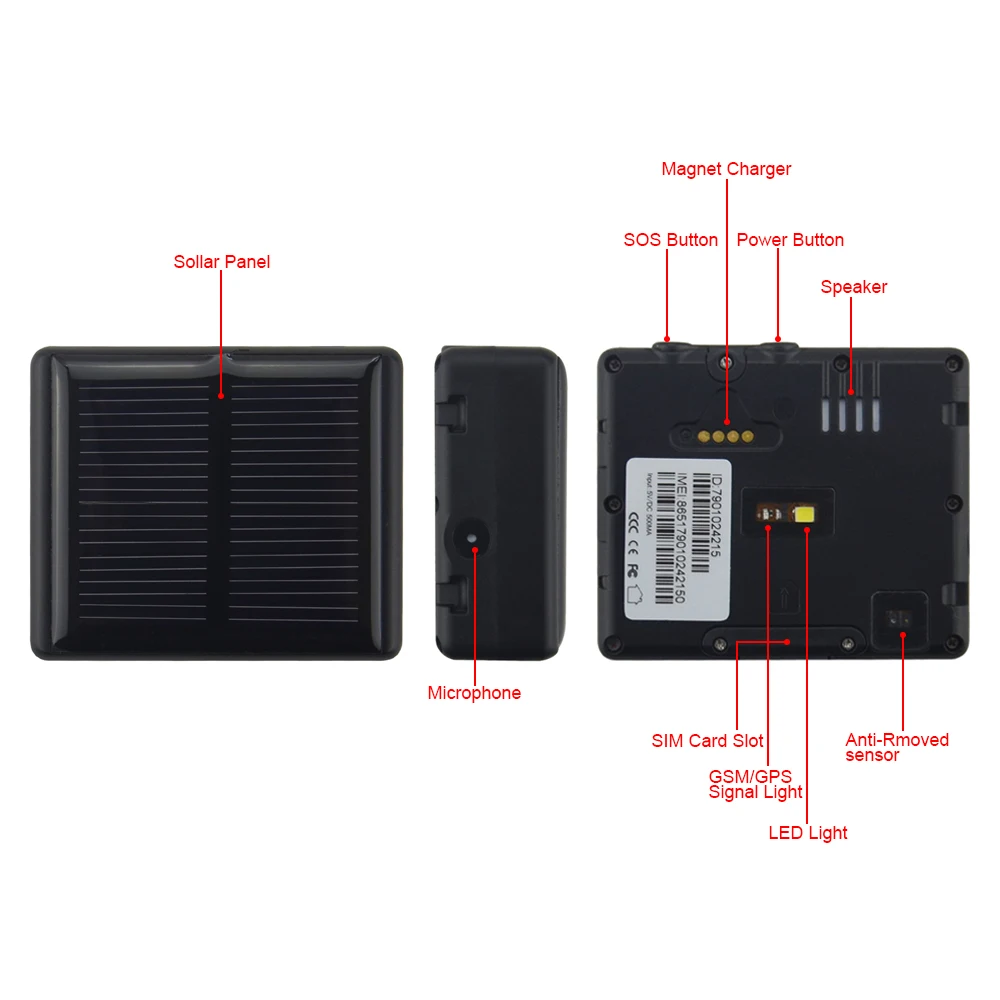 PK RF-V26 Solar GPS трекер для овец коров животных + Водонепроницаемый IP66 локатор с Google