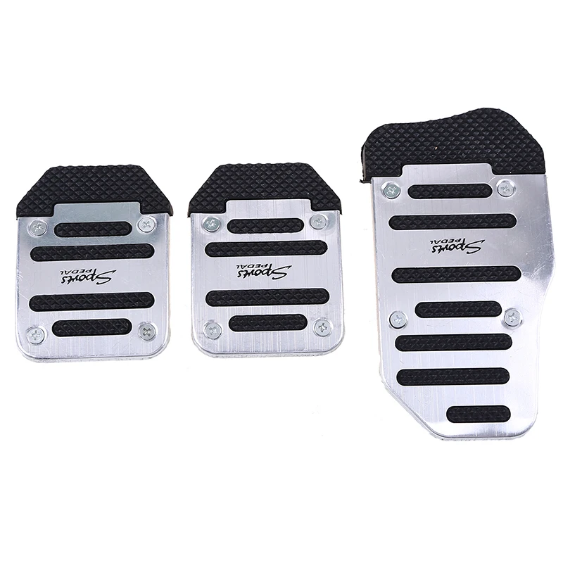 Posbay универсальные серебристые и черные противоскользящие автомобильные педали