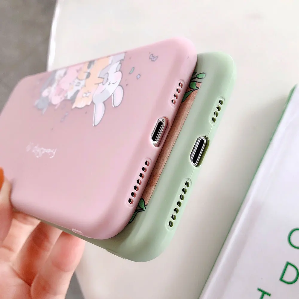 KISSCASE Cute Soft Cats Case For iPhone 7Plus 6 6s 7 8 X XR XS MAX TPU 6Plus Back Cover Plus Coque |