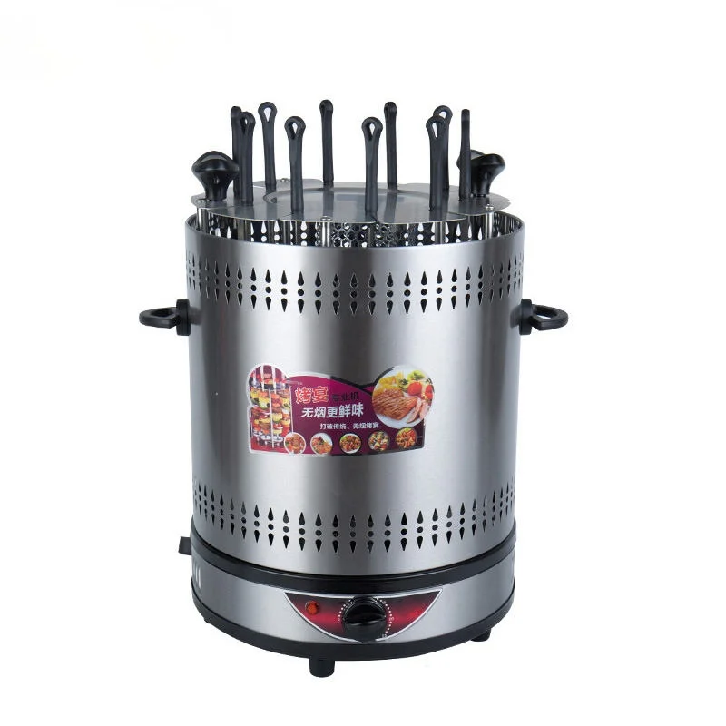 

Electric Grill 6/8/10 sticks Automatic revolving Vertical Grill Timing Barbecue tools smokeless Mutton BBQ Skewers machine