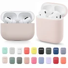 Однотонный силиконовый чехол для наушников Airpods Pro, Мягкий защитный чехол для наушников Airpods, чехол для наушников Apple Airpod, чехлы