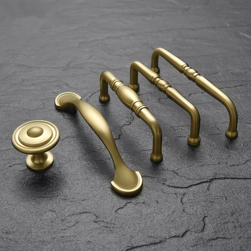 MAXMIX 76mm 96mm 128mm High-end Gold Solid Cabinet Knobs and Handles Drawer Furnitures Cupboard Wardrobe golden | Обустройство дома