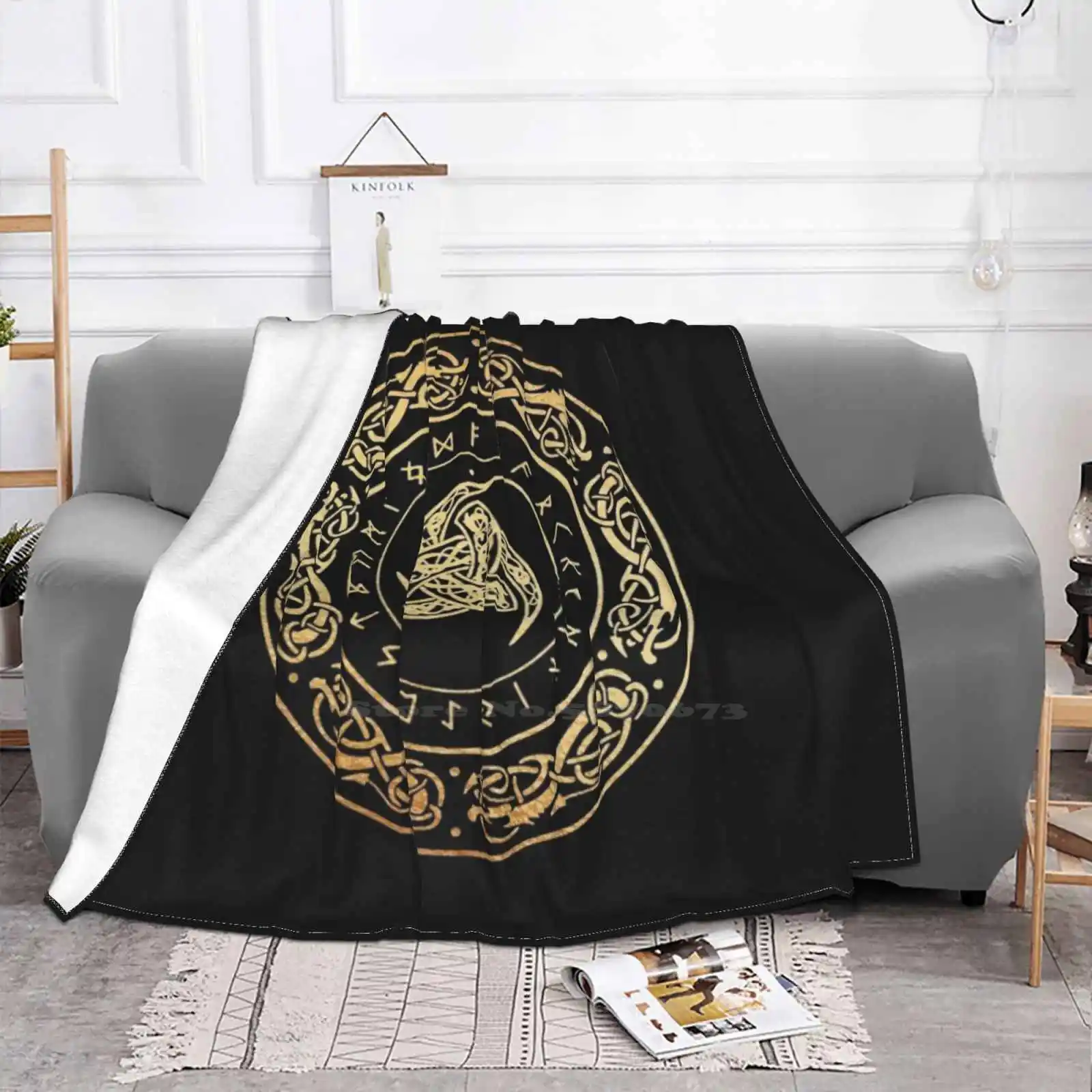 Супер теплые мягкие одеяла Orn Of Odin накидка на диван/кровать/путешествие викинги
