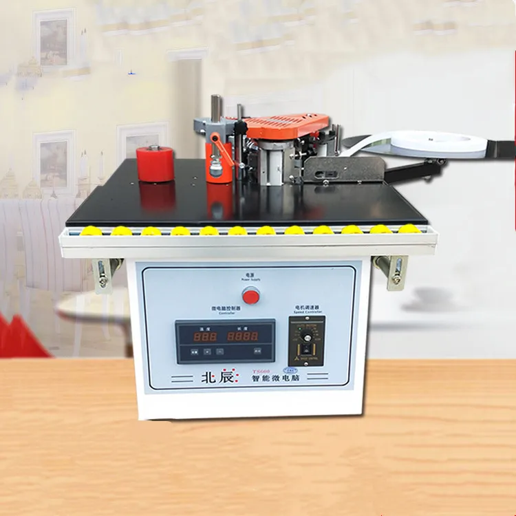 Кромкооблицовочный станок мини из ПВХ с резкой двухстороннее клеевое покрытие