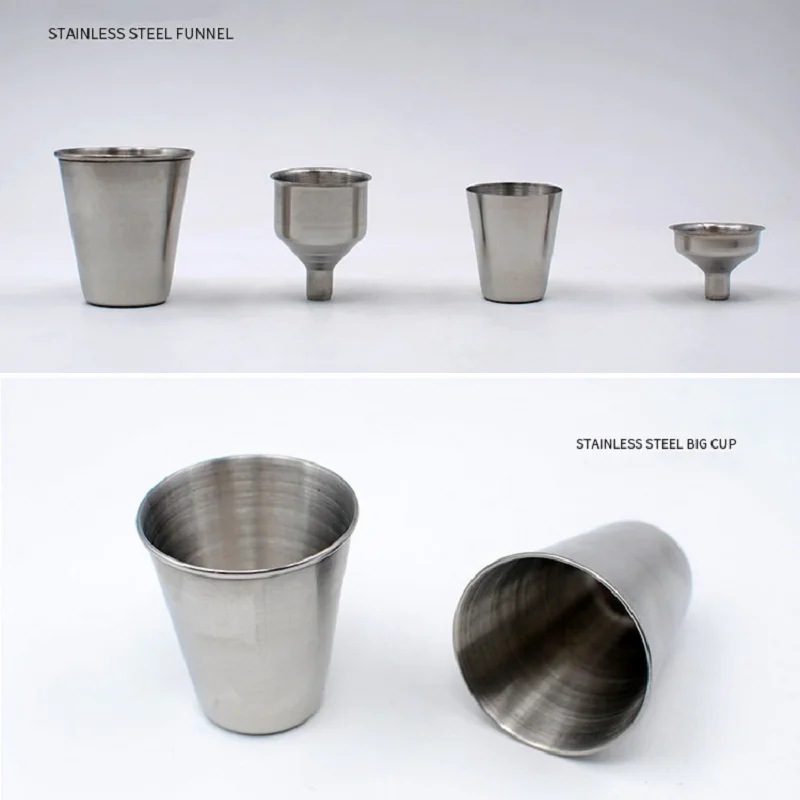 Нержавеющая сталь чашка Воронка Из Нержавеющей Стали Хоппер кухонный инструмент колба хип виски спирт ликер металлический Подарочный мешок посуда для напитков 1 шт