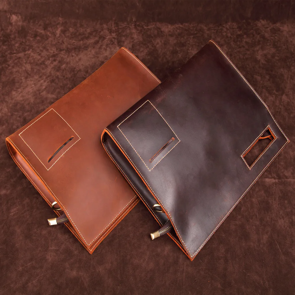 business briefcases bag men for lawyer vintage crazy horse leather laptop bag a4 officedocument bag mens handbag crossbody free global shipping