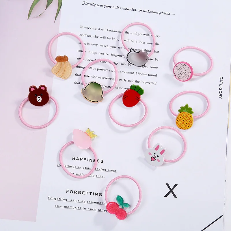 Новинка мультяшный стиль веревка для волос девочек детские резиновые ленты 3 5 см