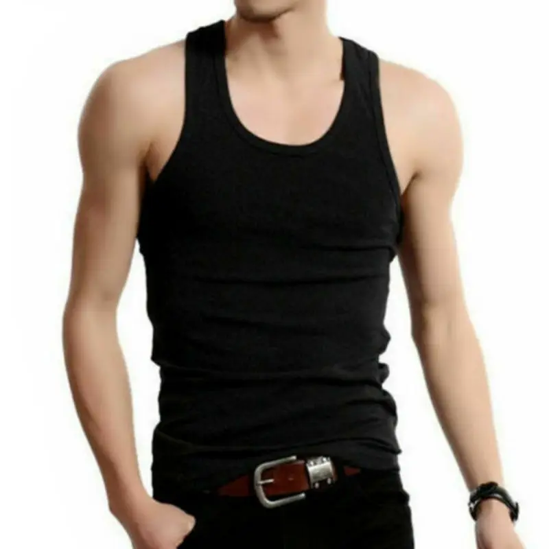 

Summer Mens Sleeveless T Shirt Stringer Tank Top Cusual Sports Vests Shirts T8NB