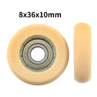 Ролик подшипника с пластиковым покрытием, 1 шт., 608zz, нейлон, PA66, полиоксиметиленовый пом, направляющий ролик для ящика, 8*36