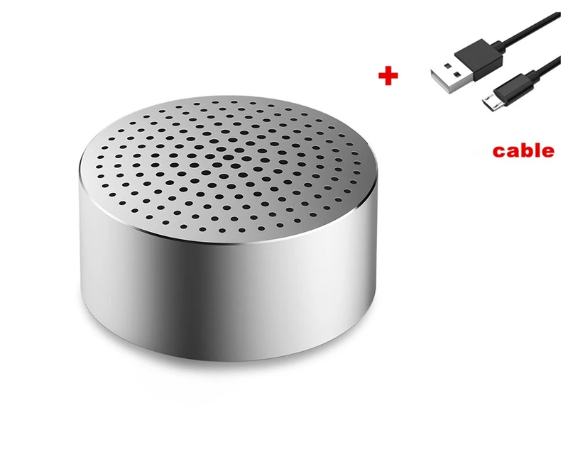 silver Xiaomi mi Bluetooth динамик стерео портативный беспроводной динамик s с mi c mi ni Mp3 музыкальный плеер Громкая связь вызов для телефона - Цвет: silver