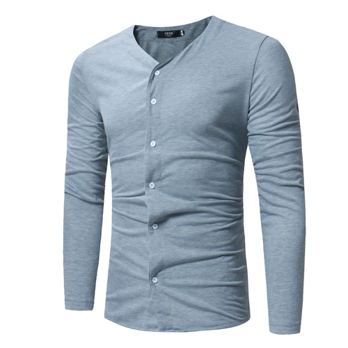 2017 Горячая новинка Мужская Повседневная футболка сплошной цвет модный кардиган