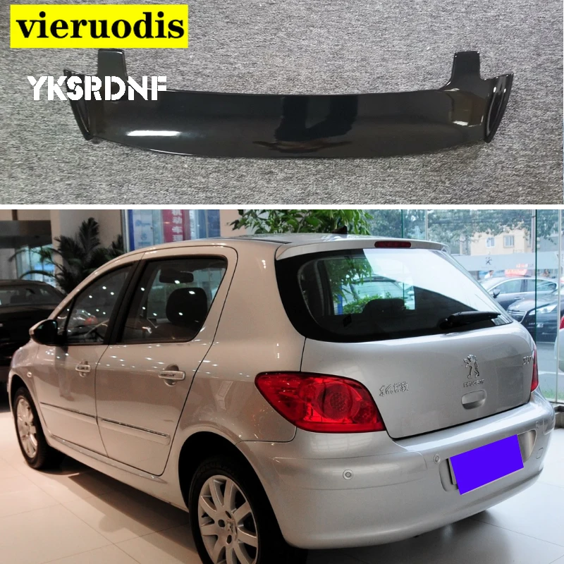 

Подходит для хэтчбека Peugeot 207 206 307 универсальный спойлер из АБС-пластика углеродного волокна внешний вид задний Багажник крыло комплект акс...