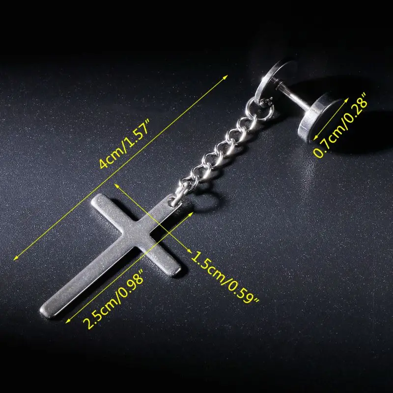 Серьги-подвески унисекс 1 шт. длинные серьги-подвески из титановой стали и золота