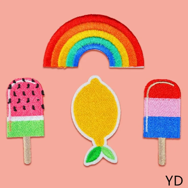 Новое поступление 10 шт. фрукты вышитые патчи железные на пришить Мотив