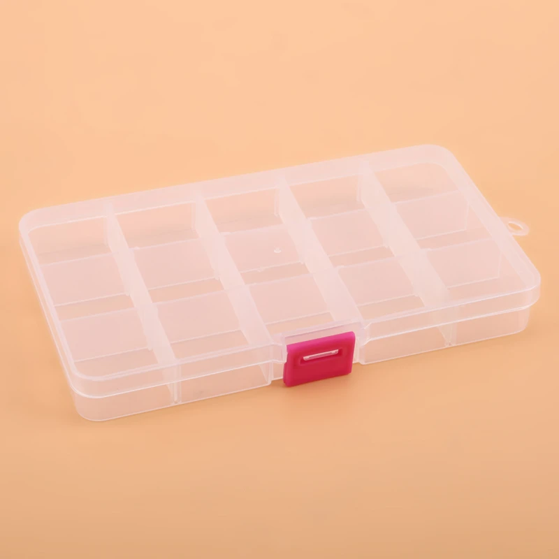 Практичный Регулируемый 10/15/24 отсек пластиковая коробка для хранения ювелирных