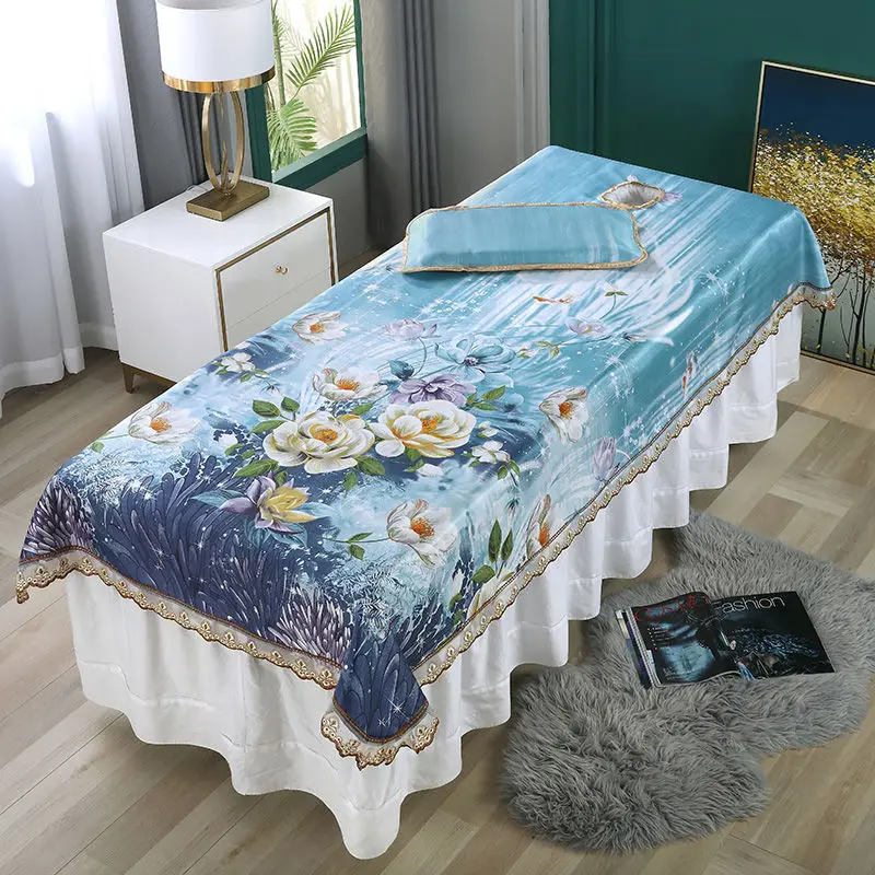 Ледяной Шелковый коврик с отверстиями для летнего салона красоты массажные