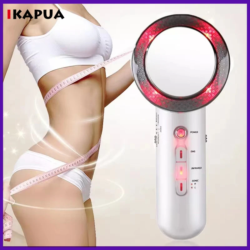 

Ultrasonic 3 In 1 Body Massager Galvanic EMS Fat Burner Cellulite Skin Care Infrared Fat Removal Therapy Beauty Slimming Device