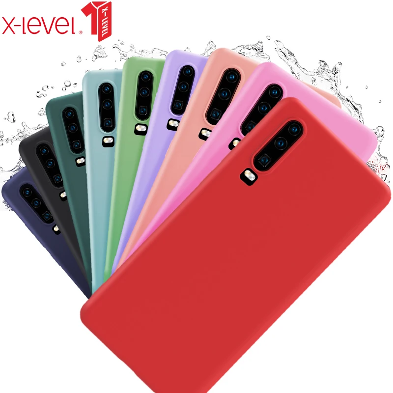 Чехол X Level из жидкого силикона для Huawei P30 Pro Оригинальная мягкая задняя крышка Lite