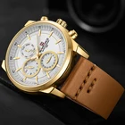 Часы NAVIFORCE Мужские кварцевые, военные, водонепроницаемые, с кожаным ремешком