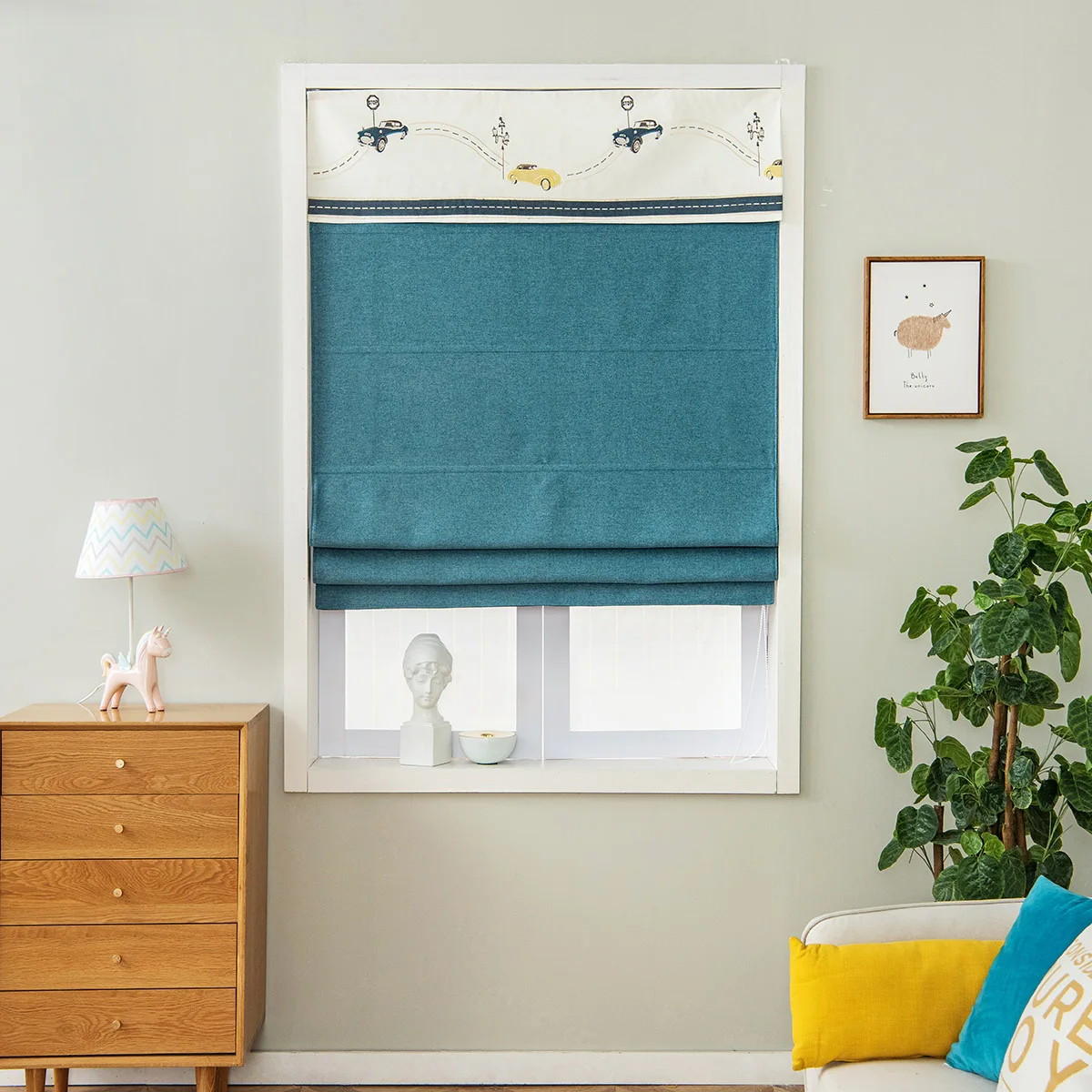 

CX Mediterranean Roman Curtains Full Shading Curtain Embroidered Lifting Lifting Curtain Size Can Be Customized