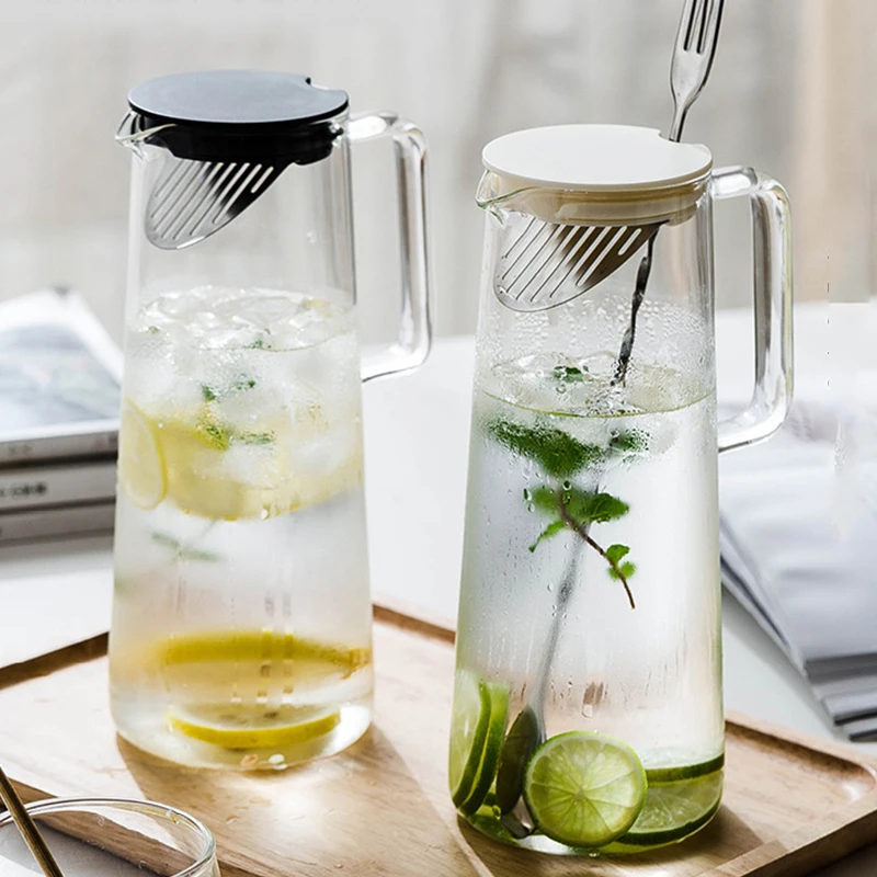 Прозрачная термостойкая бутылка для воды стеклянный чайник большой емкости с