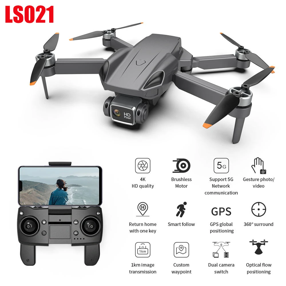 

LS021 drone GPS 4K 5G WiFi live video FPV quadrotor flight 25 minutes rc distance 300m drone HD wide-angle dual camera