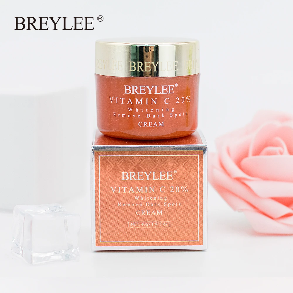

BREYLEE Vitamin C Whitening Facial Cream 20% VC Fade Freckles Remove Dark Spots Melanin Remover Skin Brightening Cream Face Care