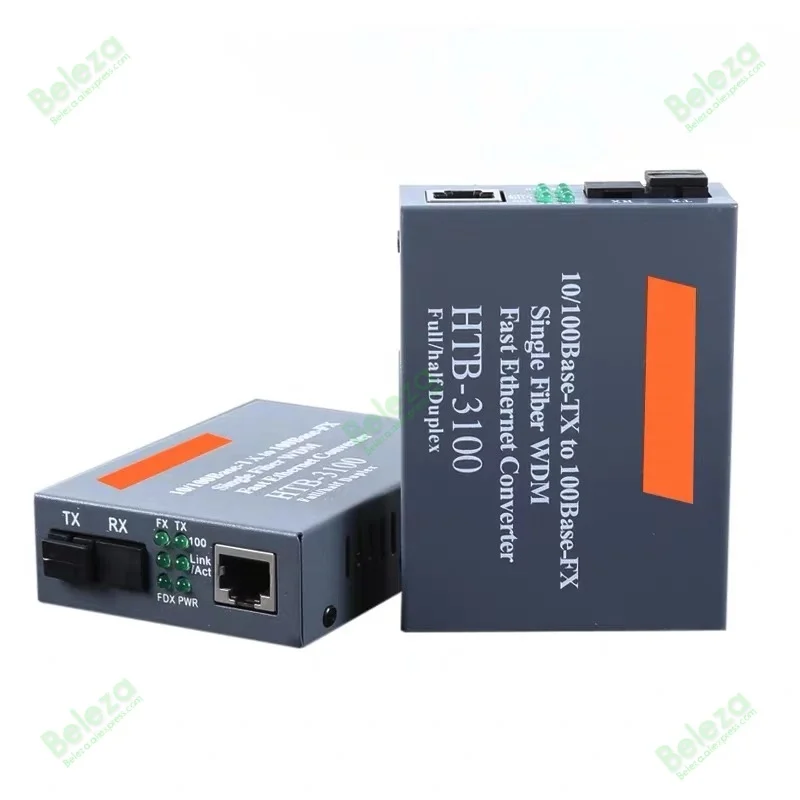X1pair HTB-3100 10/100M волоконный медиа-конвертер SC одноволоконный трансивер конвертер 25