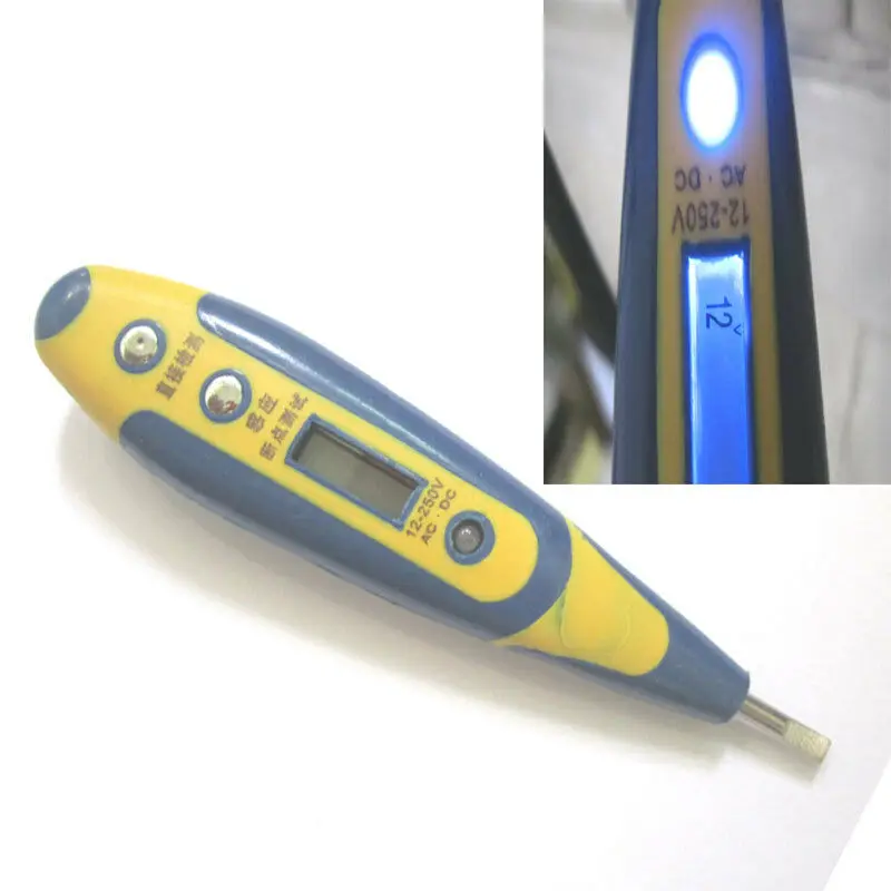 AC/DC Бесконтактный Электрический цифровой ЖК тестер напряжения сигнальная ручка