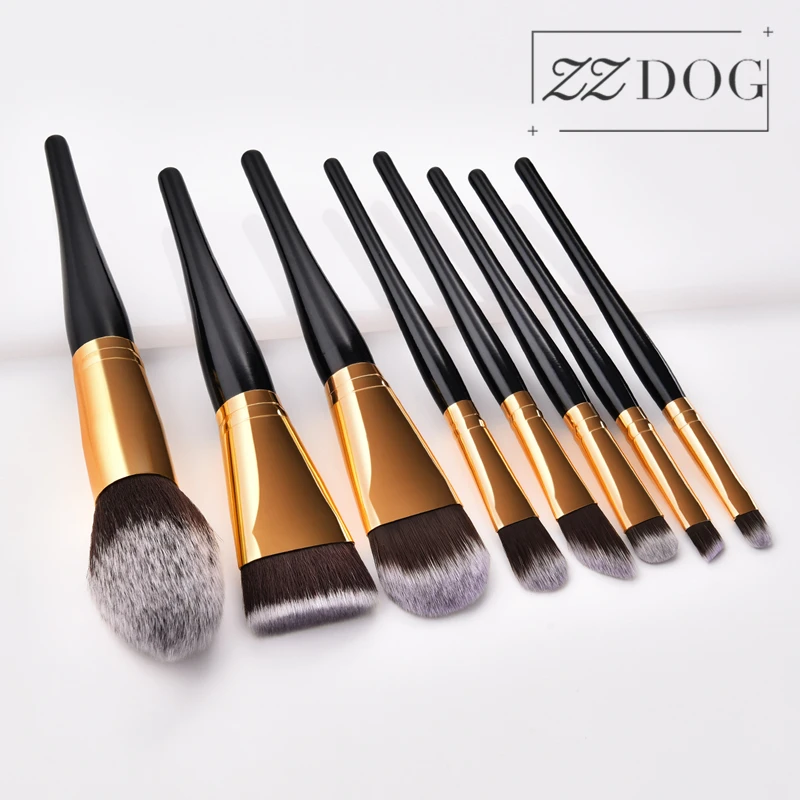 

ZZDOG 8Pcs High-End Cosmetics Tools Kit Professional Makeup Brushes Set Powder Foundation Eye Shadow Blending Beauty Brush New