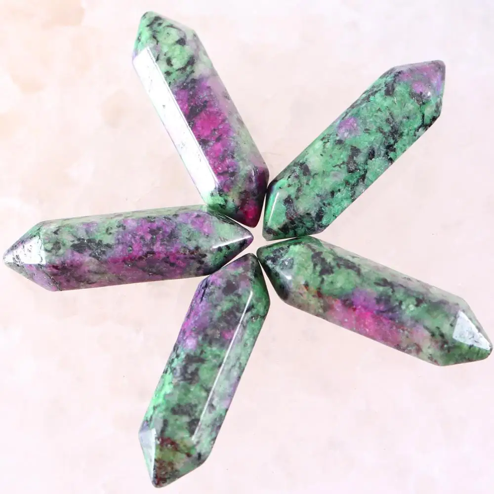 5 шт. 8x32 мм натуральный камень зеркальная Шестигранная исцеляющая чакра рейки без