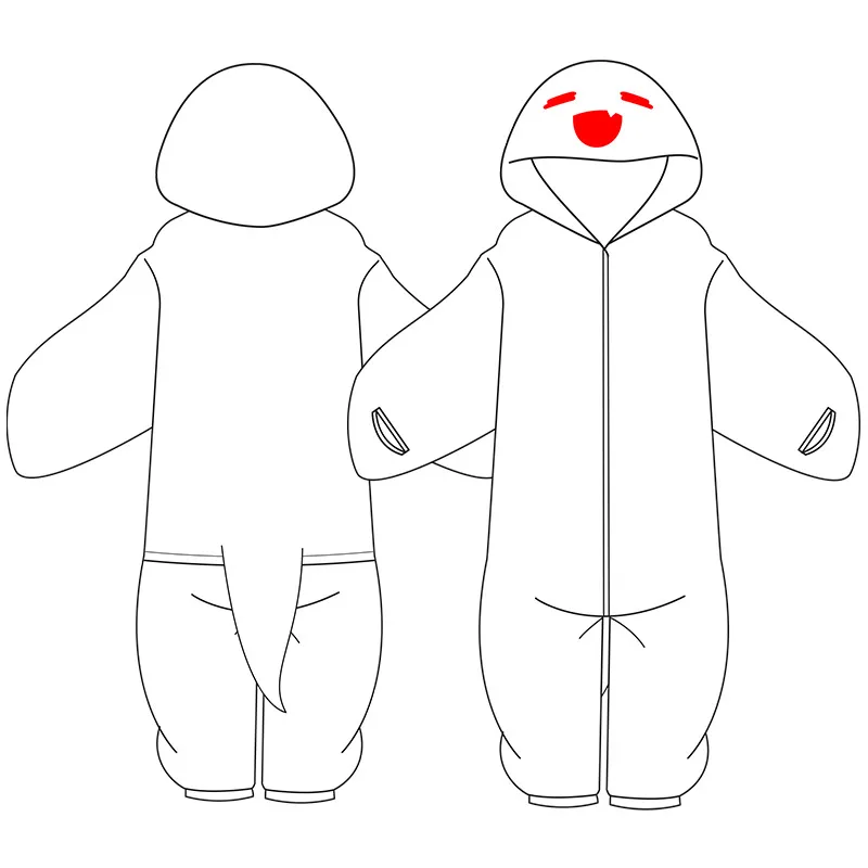 

Genshin Impact Hu Tao Specter Pajamas Jumpsuits Winter Flannel Plush Adult cartoon Cosplay Costume Kigurumi