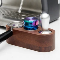 58 35mm ustomized 304 stainless steel stepless adjustment espresso coffee hammer tamper distributor coffee powder filling device