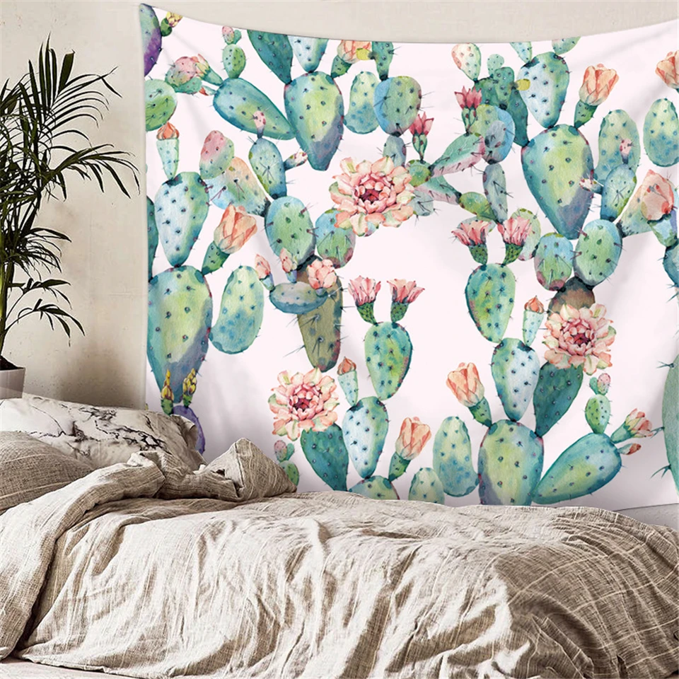 Snowdream скандинавский кактус декоративный гобелен на потолке стены кровать счет