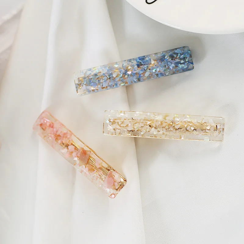 Timlee H014 New Sweet Transparent Acrylic Barrettes Hair Clips Fashion Accessories wholesale | Украшения и аксессуары