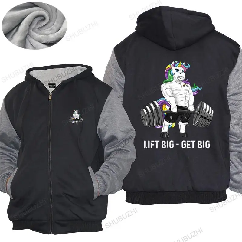 

Men Cotton hoodies winter Brand warm coat Tops hoodies Men unicorn deadlift lift big bodybuilding gym unisex thick hoody