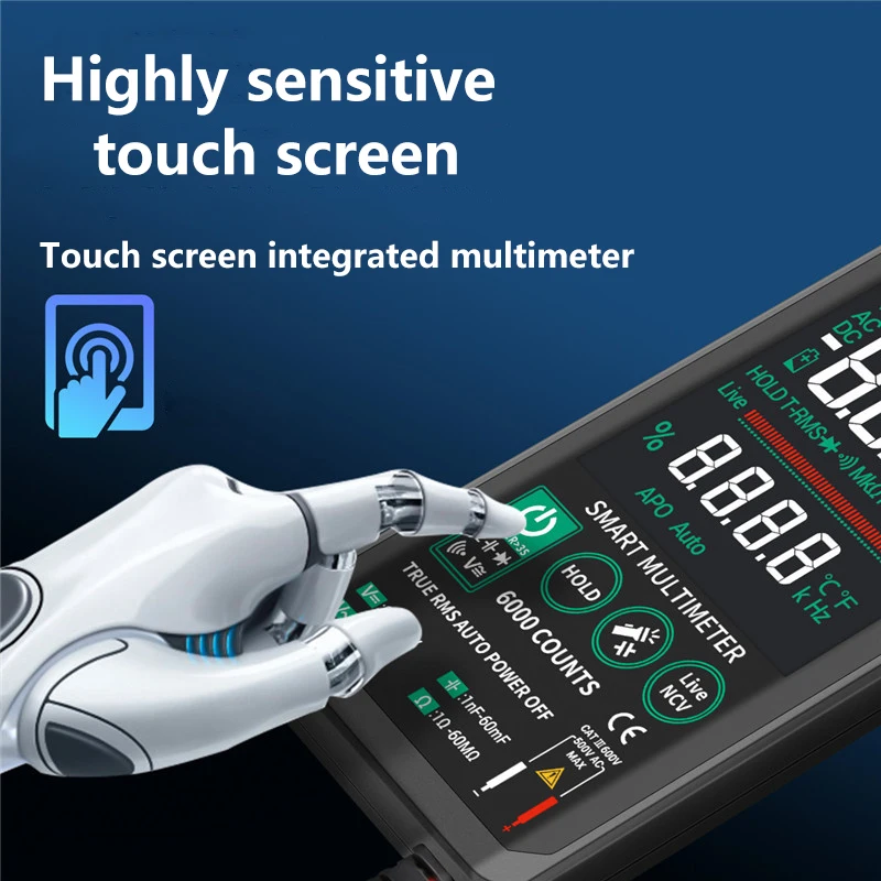 Цифровой мультиметр сенсорный цветной экран измеритель частоты емкости