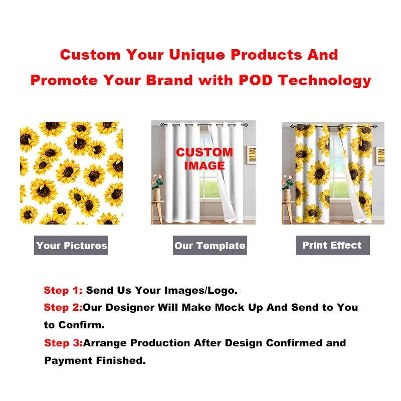 HUGSIDEA красочный Подсолнух узор окна затемняющие люверсы занавески домашний декор