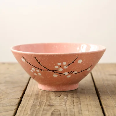 

7-inch Japanese style ramen bowl, creative large ceramic salad bowl, household kitchen supplies noodle bowl enamel bowl