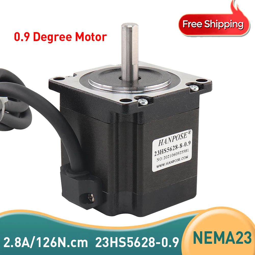 

1PCS Nema23 Stepper Motor 23HS5628-0.9 degrees 2.8A 126N.CM 4-lead 57 Series motor for ISO CNC Laser Grind Foam Plasma Cut