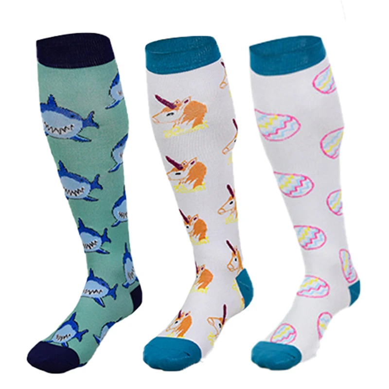 HYSAIXIA Компрессионные носки женские чулки под давлением спортивные пасхальные