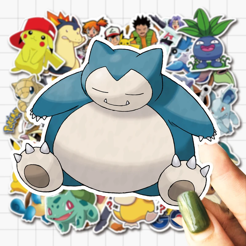 50 шт в наборе футболка с декором виде Покемон Пикачу Водонепроницаемый виниловые