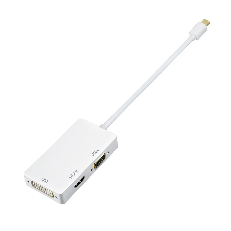3 в 1 MINI DP DisplayPort для док станции DVI адаптер VGA HDMI переходник Thunderbolt кабели 1080P Mac MacBook