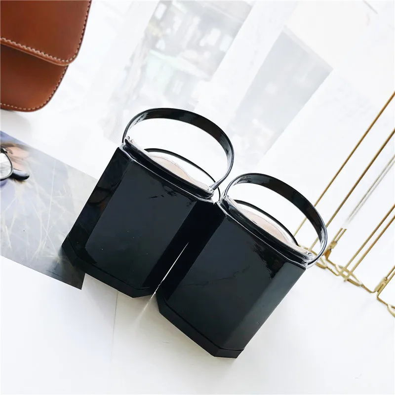 Slip On Square Heel Women Slipper Summer Outdoor Trendy Comfortable Women Sandals Thin Strap Women Slipper Elegant Women Shoe
