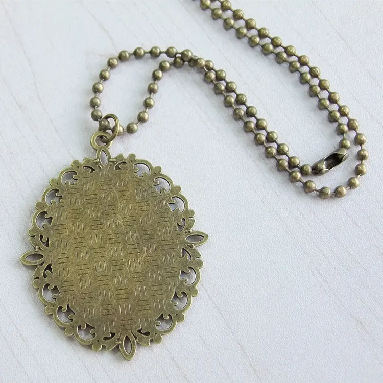 Free shipping custom sublimation blank bronze necklaces pendants jewelry for consumables Heat Transfer printing DIY gifts 20pcs